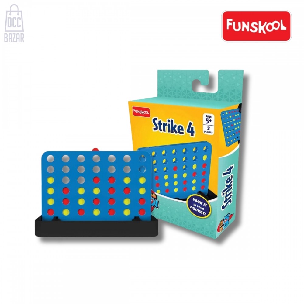 Funskool Travel Strike 4: The Compact Classic Connect-Four Game for On-the-Go Fun!